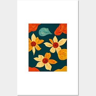 Flowers in the Style of Van Gogh #3 Posters and Art